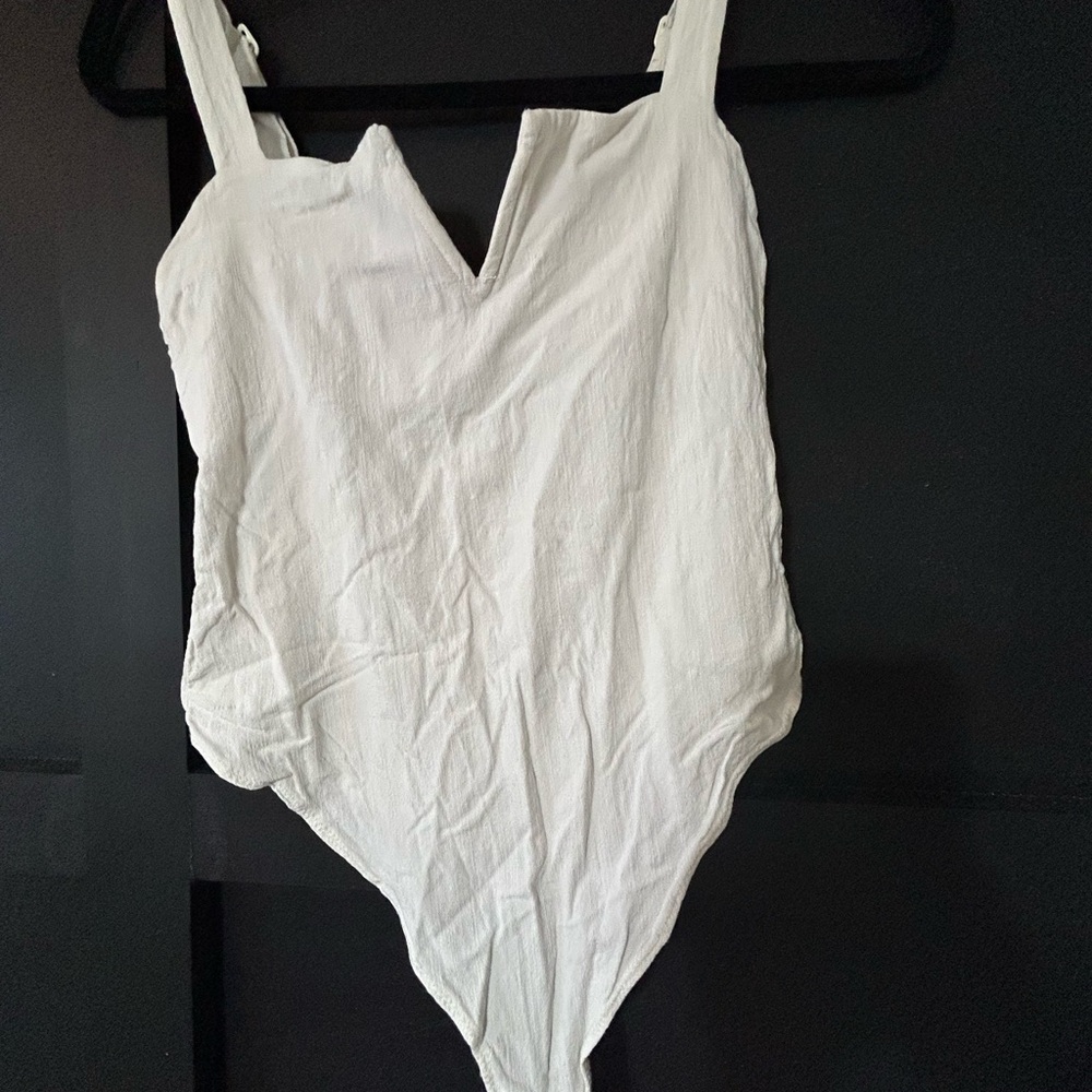 Free People White Bodysuit